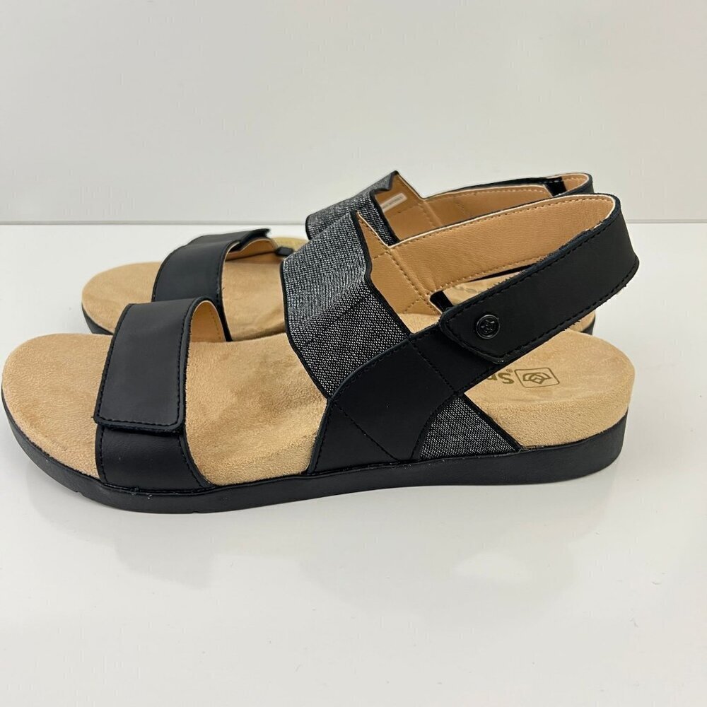 Spenco Womens Sanabel Black Sling-Back Sandals Size 10 M - Picture 2 of 10